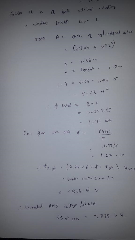 Assume that a phase winding of the synchronous machine of Problem 4.11 consists of-example-2