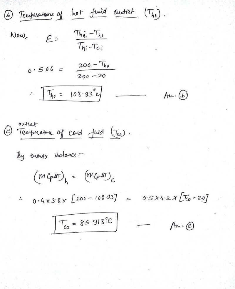 A double-pipe heat exchanger is used to cool a hot fluid (cp = 3800 J/kg·K) entering-example-3