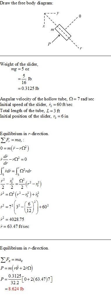 The small 5-oz slider A moves without appreciable friction in the hollow tube, which-example-1