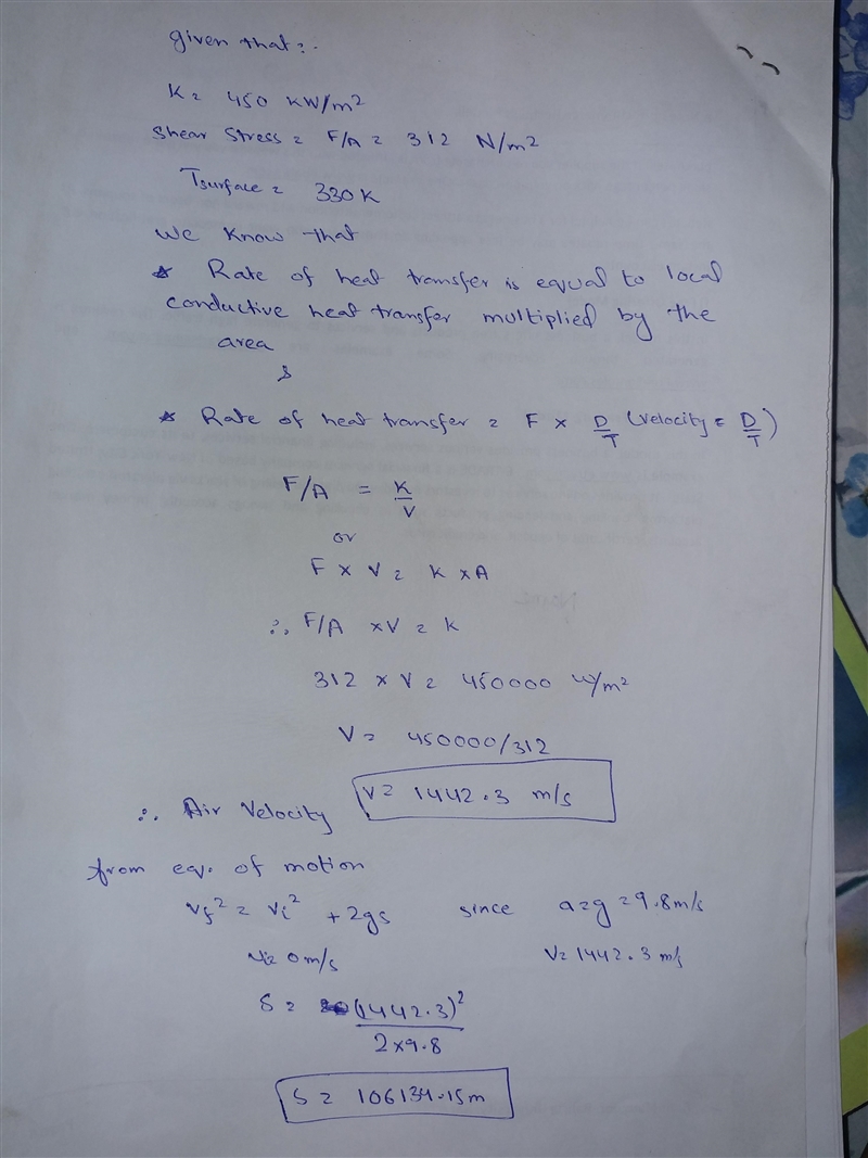 Consider an aircraft traveling at high speed. At a point on its wing, the local shear-example-1