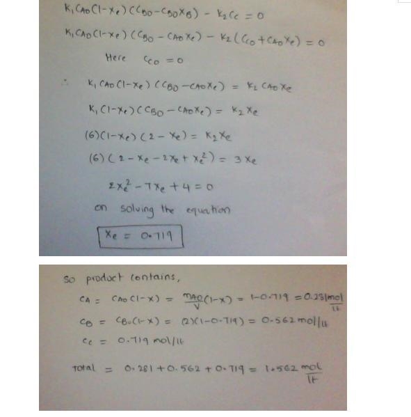 Consider the reversible, elementary, gas phase reaction of A and B to form C occurring-example-4