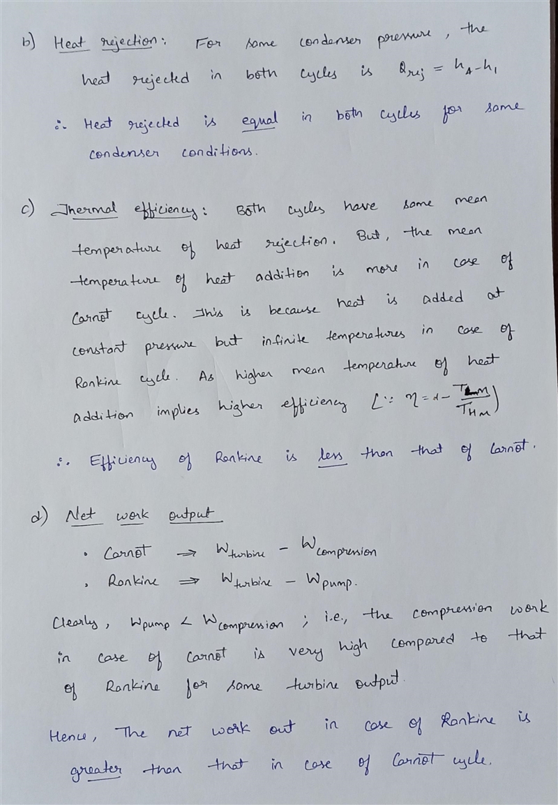 Consider two cycles: one is the ideal Carnot cycle and the other is the ideal Rankine-example-2