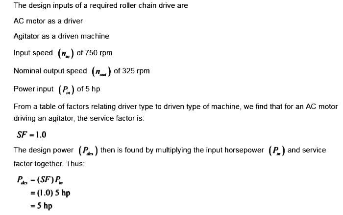 Design roller chain drive. Specify the chain size, the sizes and number of teeth in-example-1