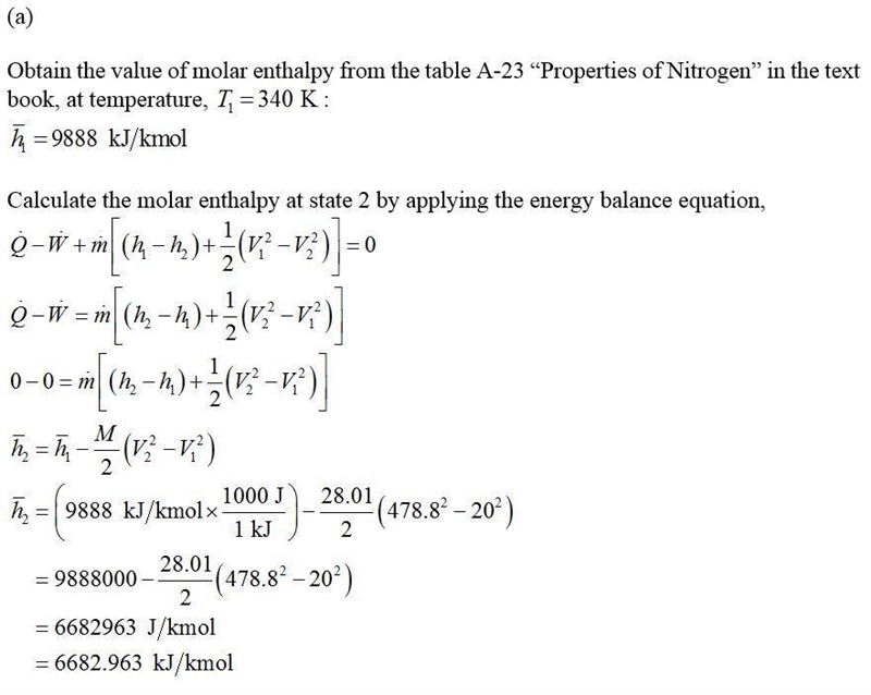 2. Nitrogen, modeled as an ideal gas flows at a rate of 3 kg/s through a well-insulated-example-1