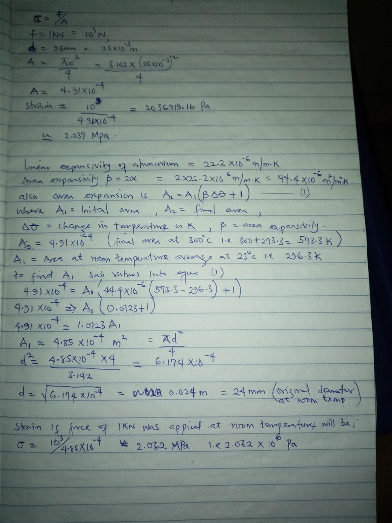 An aluminum metal rod is heated to 300oC and, upon equilibration at this temperature-example-1