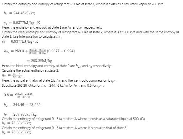 Consider a two-stage cascade refrigeration system operating between the pressure limits-example-1