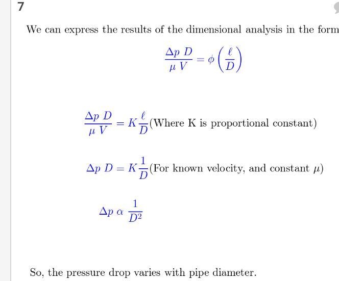 The pressure drop, Δp, along a straight pipe of diameter D has been experimentally-example-5