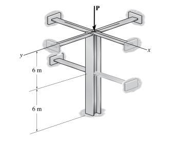 4-The A992 steel column can be considered pinned at its top and bottom and braced-example-1