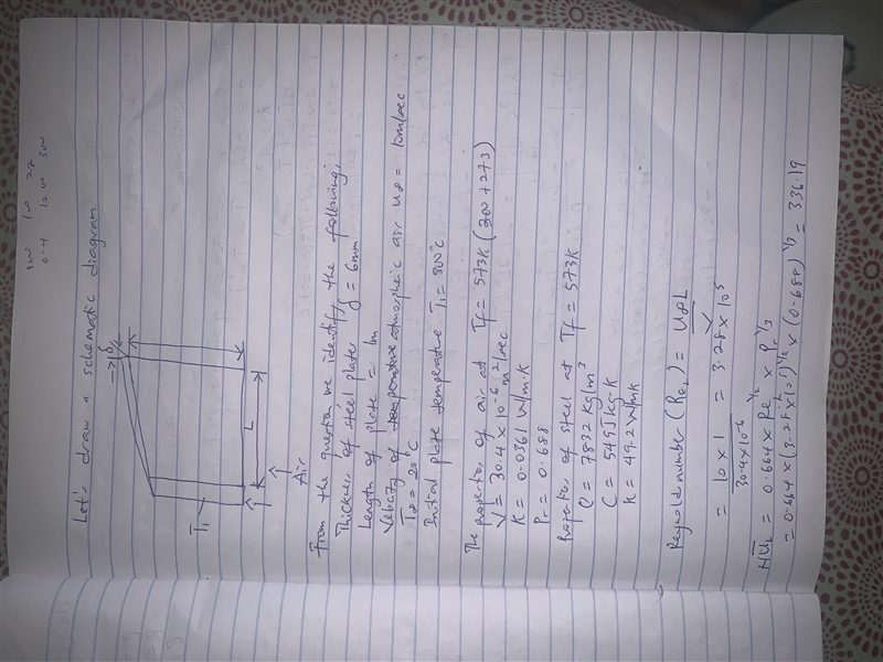 Steel (AISI 1010) plates of thickness δ = 6 mm and length L = 1 m on a side are conveyed-example-1