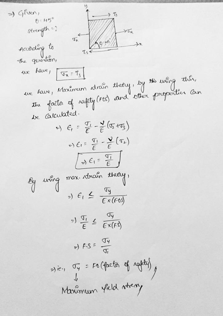 Using the Tsai-Hill failure criterion, determine the strength of a lamina under equal-example-1