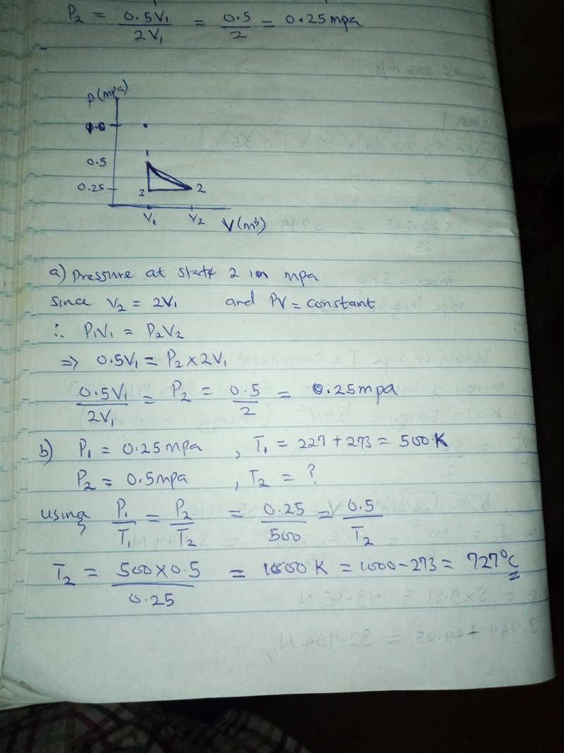 One kg of air in a piston-cylinder assembly undergoes two processes in series from-example-1