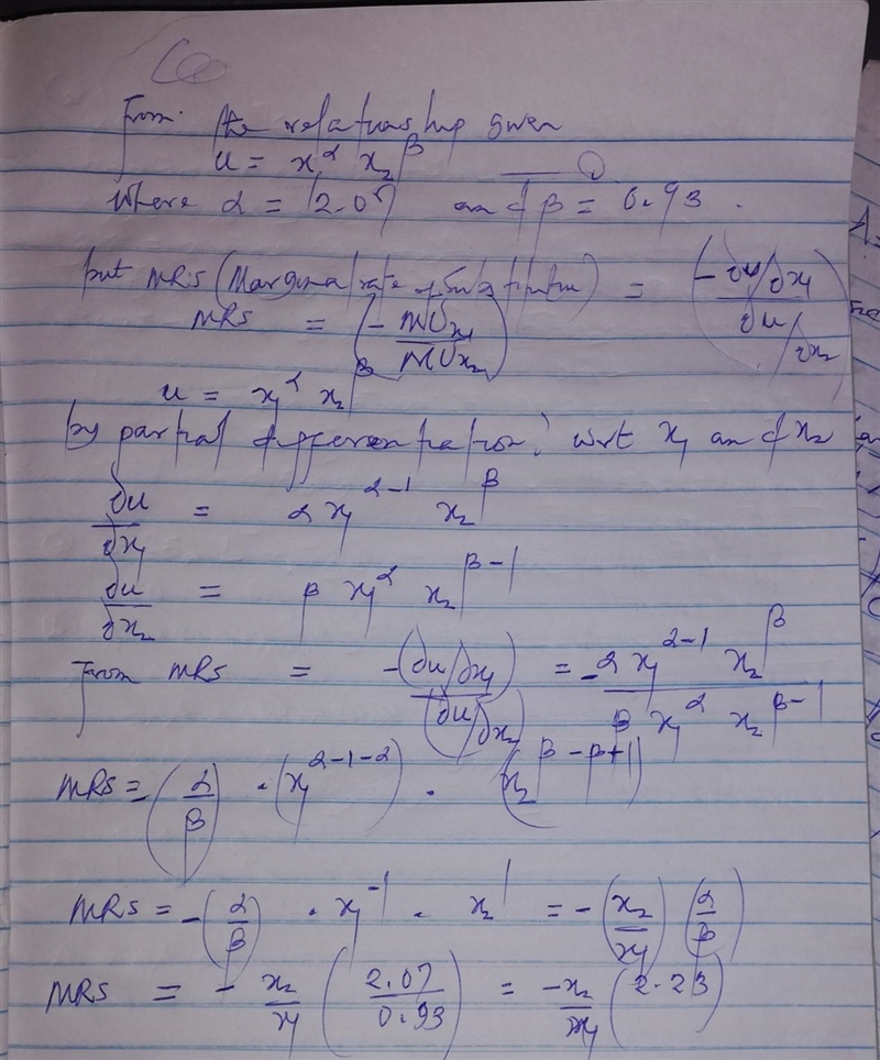 You assume the following relationship: u=x1αx2β. You take the following monotonic-example-1