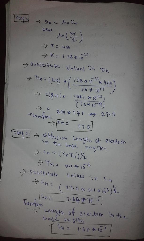 An npn BJT has emitter, base, and collector doping levels of 1019 cm????3, 5 1018 cm-example-2