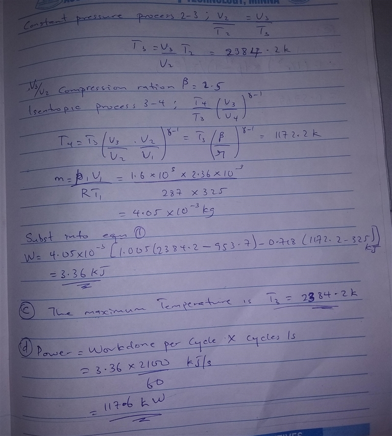 The displacement volume of an internal combustion engine is 2.2 liters. The processes-example-2