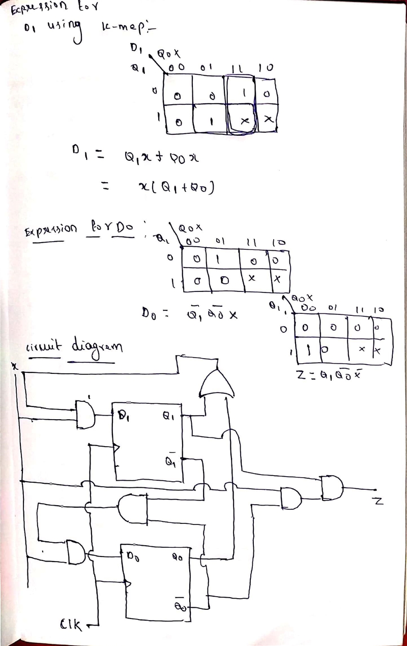 Design a sequential circuit DETECTOR that has one input X and one input Y. The DETECTOR-example-2