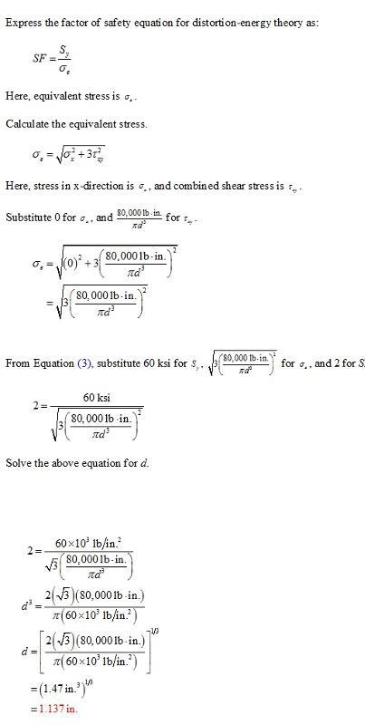 5. A straight round shaft is subjected to a torque of 5000 lb - in. Determine the-example-3