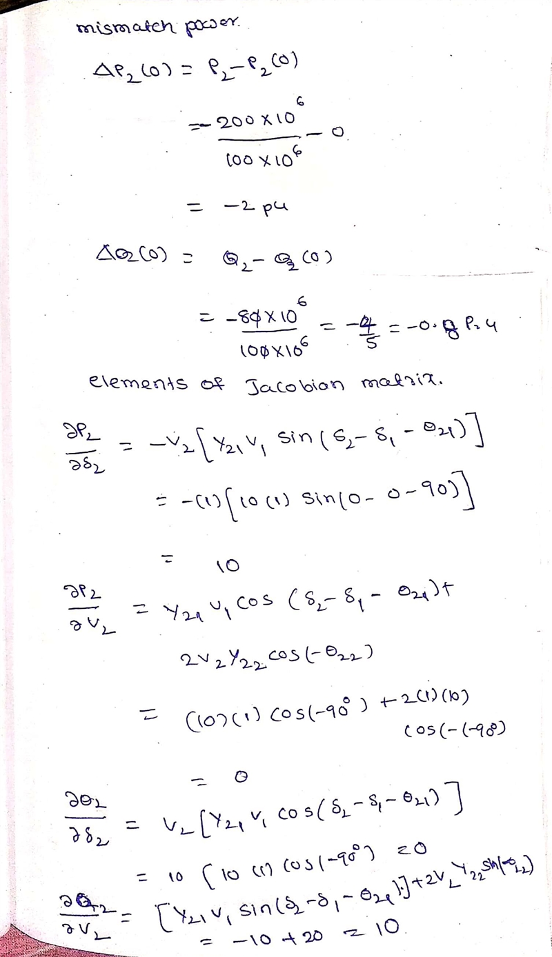 A generator bus (with a 1.0 p.u. voltage) supplies a 200 MW, 80 Mvar load through-example-2