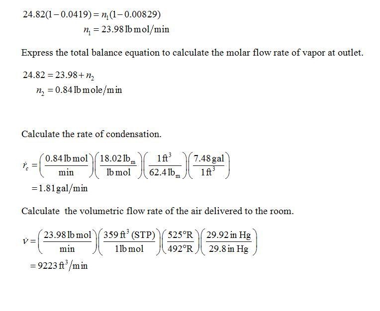 An air conditioner is designed to bring 10,000 ft3/min of outside air (90°F, 29.8 inches-example-2