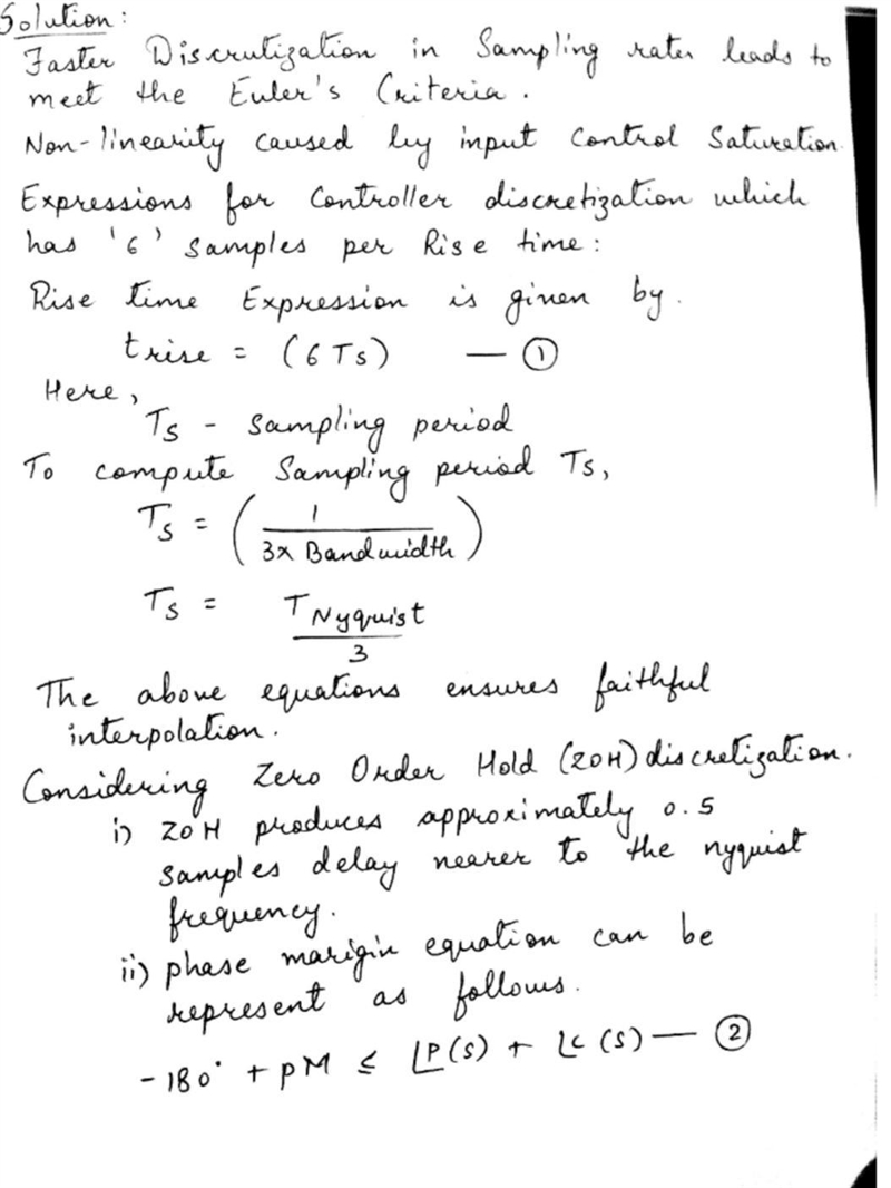 A common rule of thumb for controller discretization is to have "6 samples per-example-1