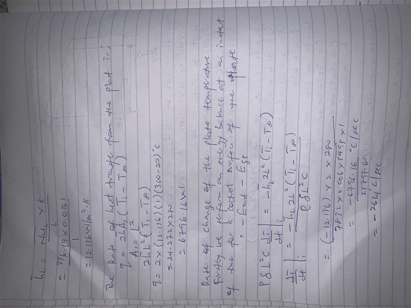 Steel (AISI 1010) plates of thickness δ = 6 mm and length L = 1 m on a side are conveyed-example-2