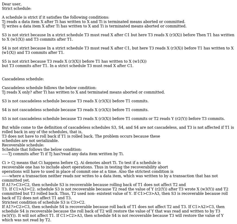 Consider schedules S3, S4, and S5 below. Determine whether each schedule is strict-example-1