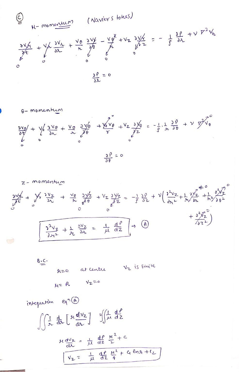 Consider the flow within a round pipe. At the entrance, the flow velocity is uniform-example-2