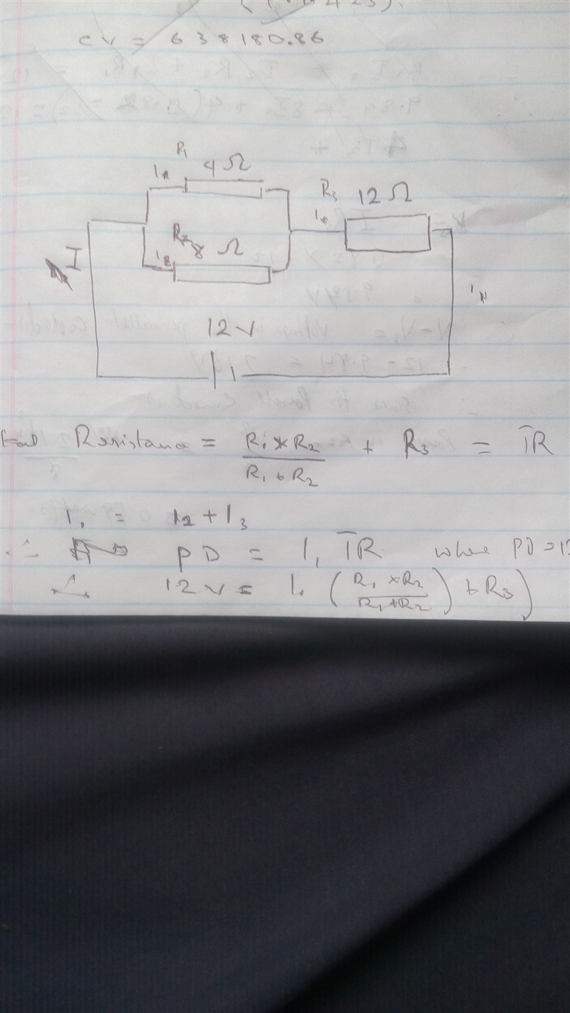 A resistor R=4.0 Ω is mounted in parallel with a resistor R=8.0 Ω, and this combination-example-1