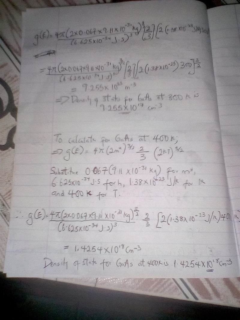 (a) Determine the total number (#/cm³ ) of energy states in silicon between Ec and-example-1