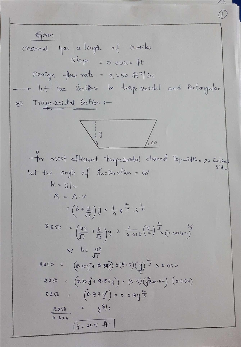 Your engineering firm has been hired as a consultant to evaluate engineered channels-example-1