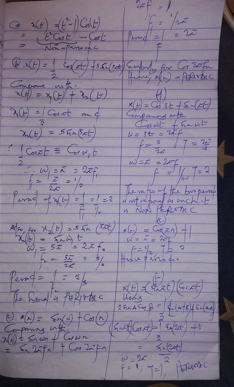 For the following functions, determine if the functions are periodic. If so, find-example-1