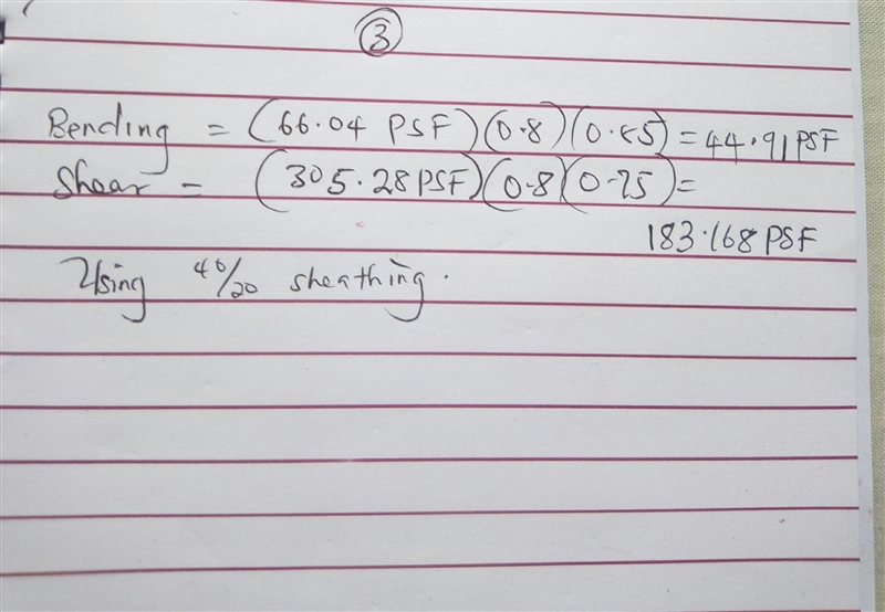 The spacing of rafters in a roof is 48-in o.c. Roof dead load = 5 psf. Snow load=30 psf-example-3