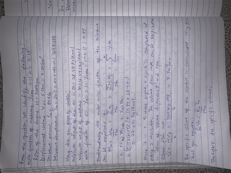 A mixture of air and methane is formed in the inlet manifold of a natural gas-fueled-example-2