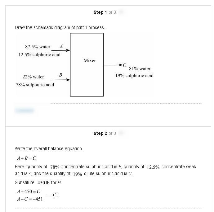 Dilute sulfuric acid (19% acid and the rest water) is required for activating car-example-1