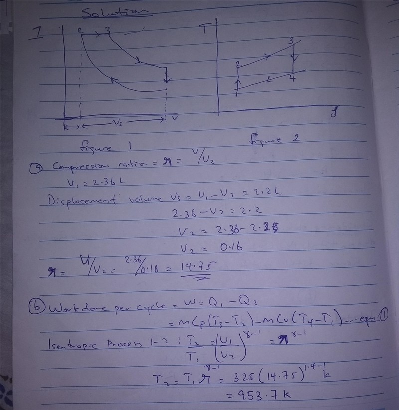 The displacement volume of an internal combustion engine is 2.2 liters. The processes-example-3