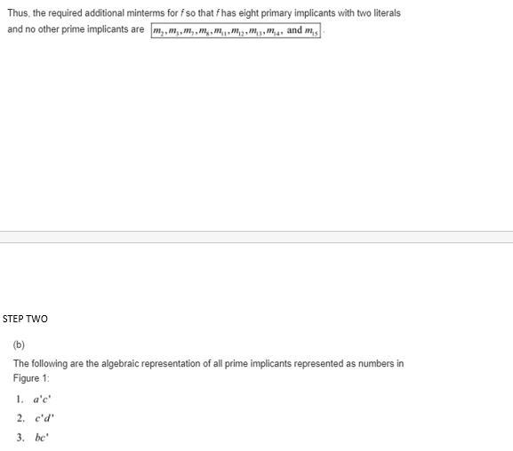 Four of the minterms of the completely specified function f(a, b, c, d) are m0, m-example-3