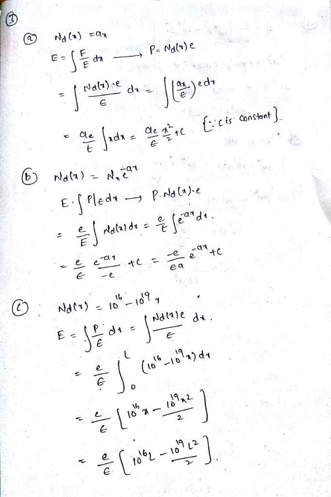 Derive and sketch the electrical field E of doping concentrations And(x) are given-example-1