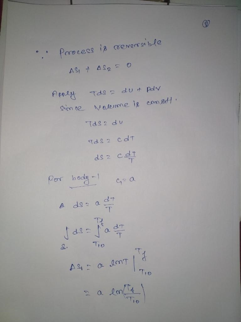 Two bodies have heat capacities (at constant volume) c, = a and c2 = bT and are thermally-example-2