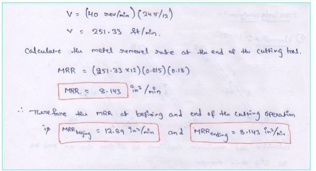 The end of a large tubular workpart is to be faced on a NC vertical boring mill. The-example-2