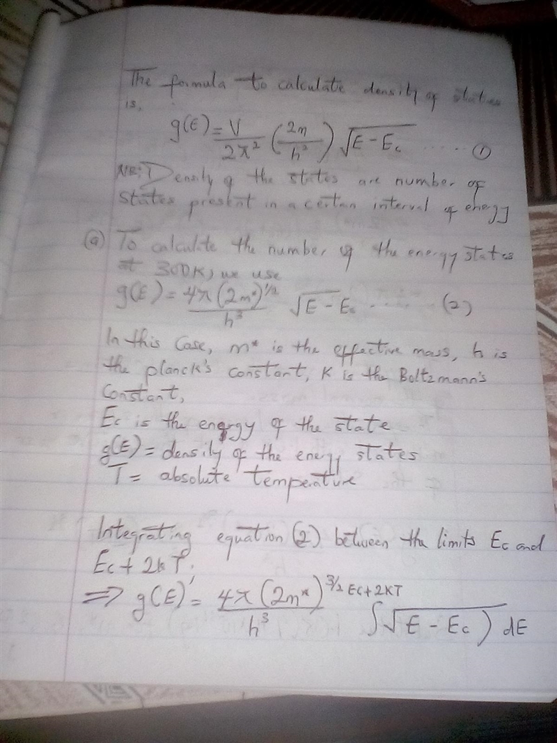 (a) Determine the total number (#/cm³ ) of energy states in silicon between Ec and-example-4