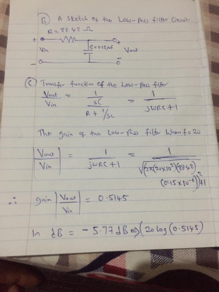 (a) Design a low-pass filter with a cutoff frequency of 12 kHz. Use0.15 uF capacitor-example-1