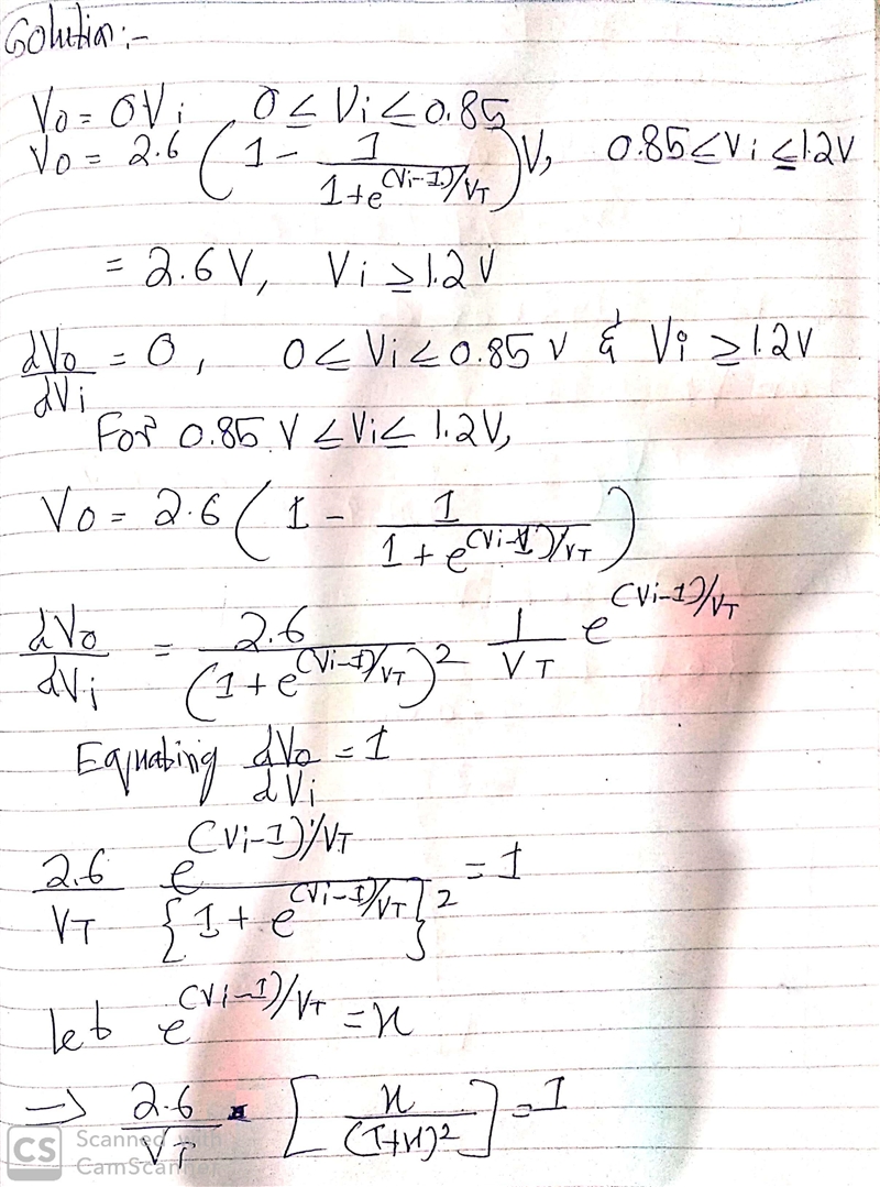 The transfer characteristics of a noninverting buffer in the ECL family are described-example-2