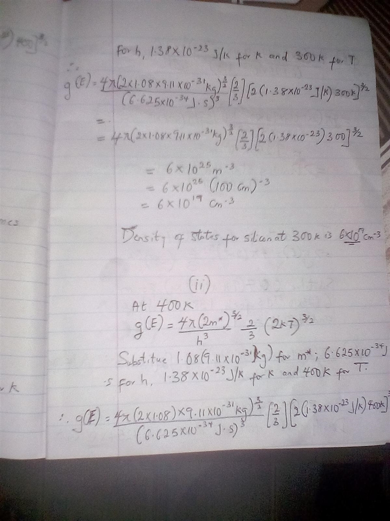 (a) Determine the total number (#/cm³ ) of energy states in silicon between Ec and-example-3