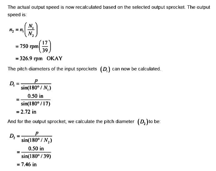 Design roller chain drive. Specify the chain size, the sizes and number of teeth in-example-3