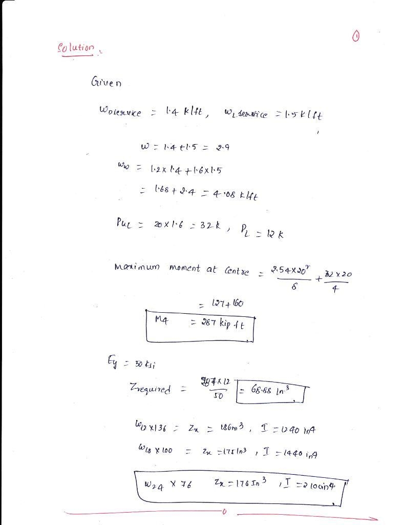 (30 pts) A simply supported beam with a span L=20 ft and cross sectional dimensions-example-1