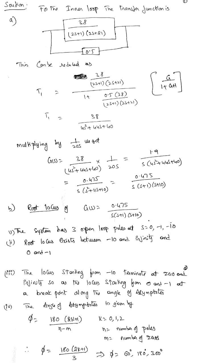 For the uncompensated system found in problem 3.(a) Design a PD compensator,Gc(s) =KP-example-1