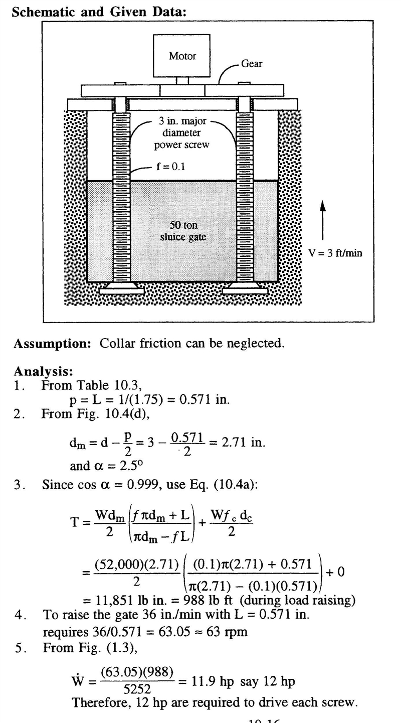 Two identical 3 in. major-diameter power screws (single-threaded) with modified square-example-1