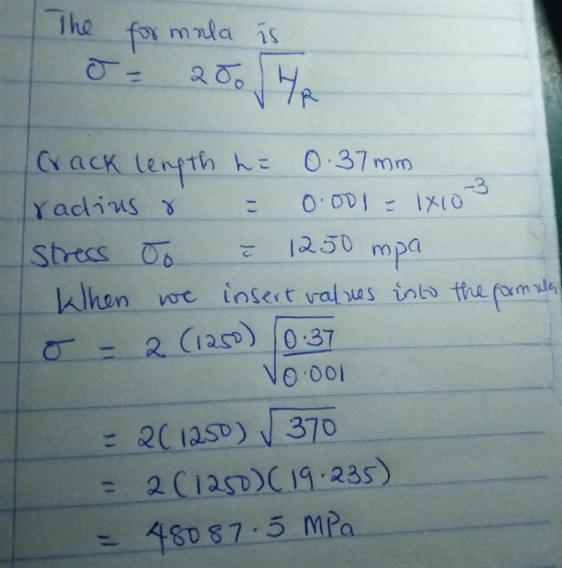 Estimate the theoretical fracture strength of a brittle material if it is known that-example-1