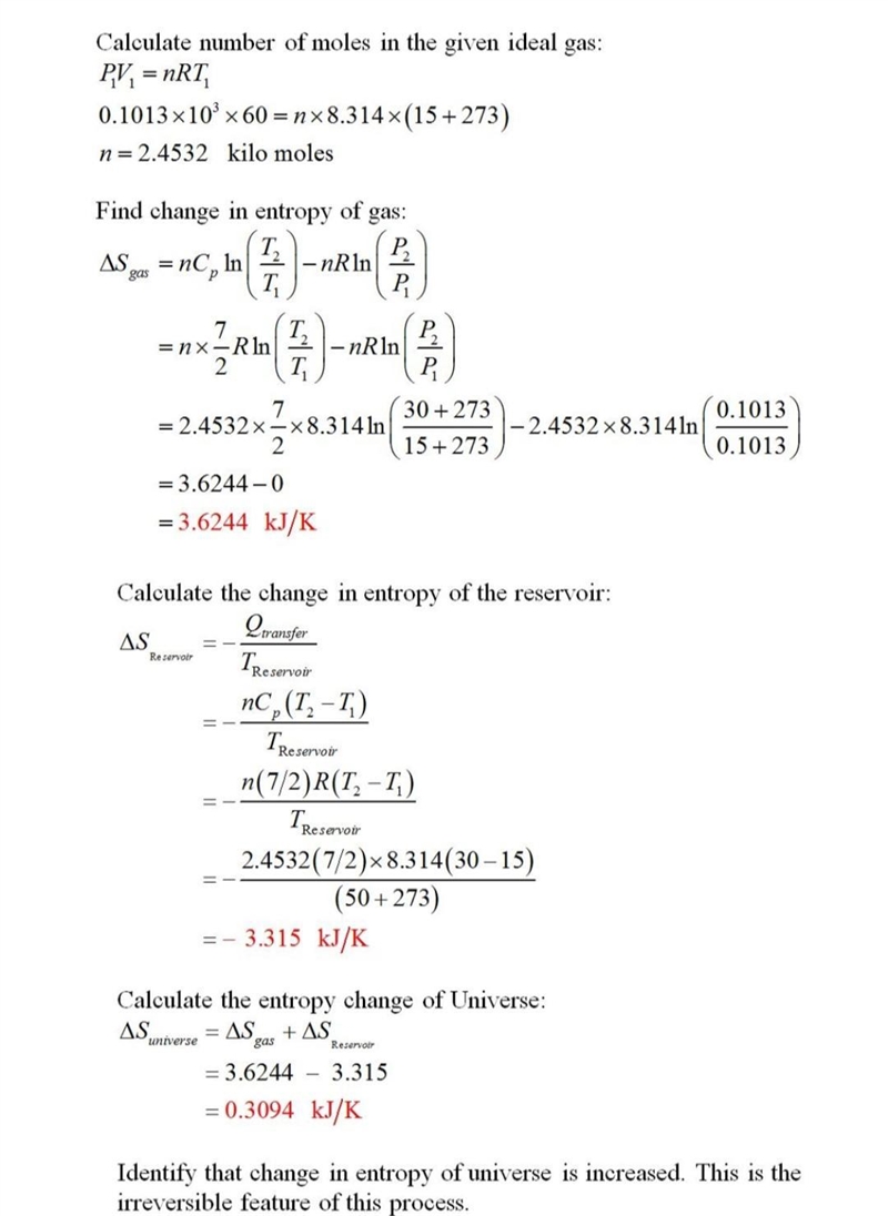 An ideal gas, with temperature-independent CP = (7/2)R, at 15°C and having an initial-example-1