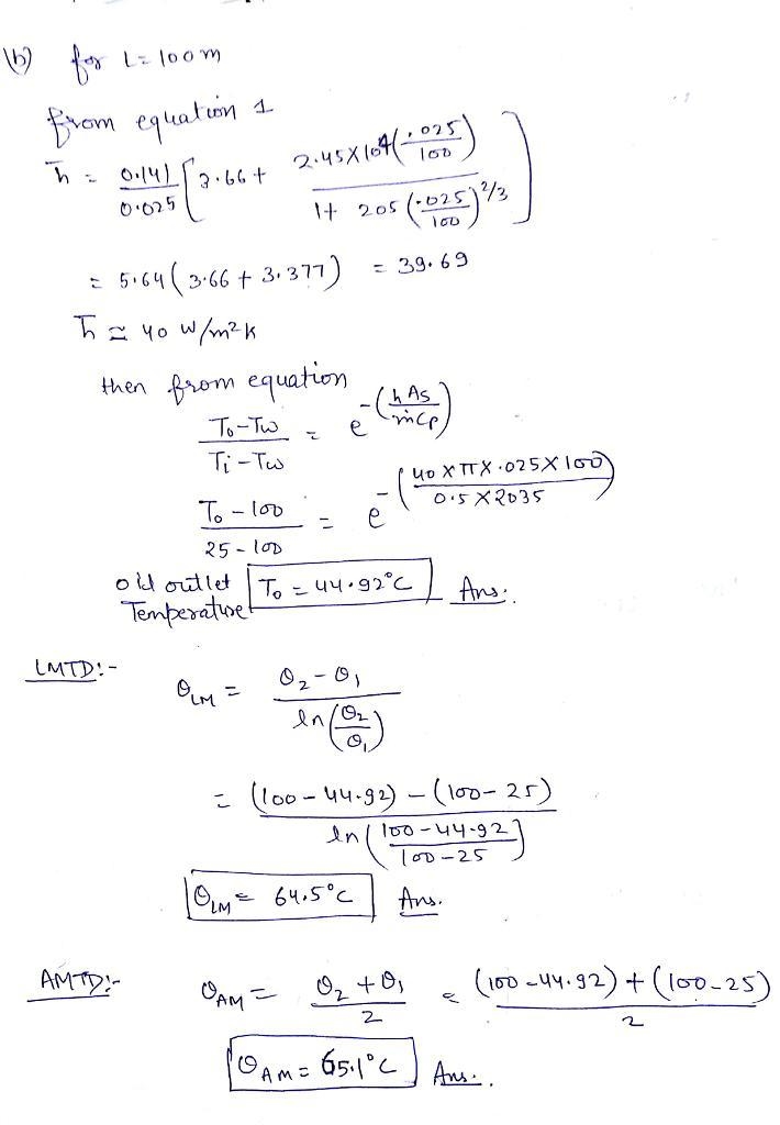 Engine oil flows through a 25-mm-diameter tube at a rate of 0.5 kg/s. The oil enters-example-3