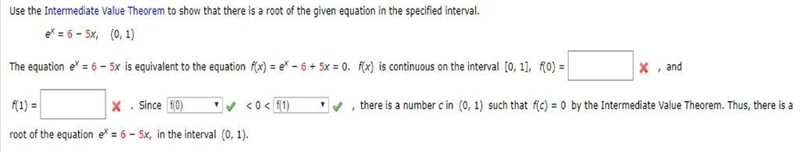 Use the Intermediate Value Theorem to show that there is a root of the given equation-example-1